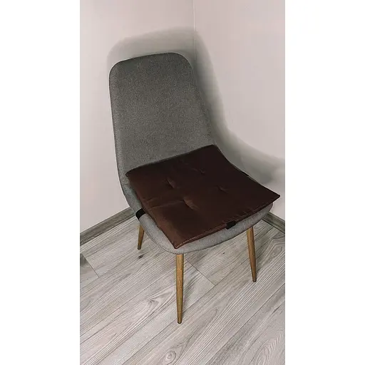 Водоотталкивающая подушка на стул Шоколад однотон - фото 3