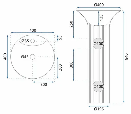 Умивальник Rea Hope white підлоговий REA-U4120, Білий - фото 6