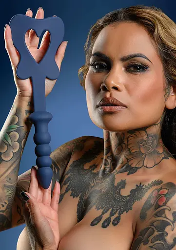 Шльопалка Taboom Silicone Supreme Paddle and Plug 29 см (синій) - фото 3