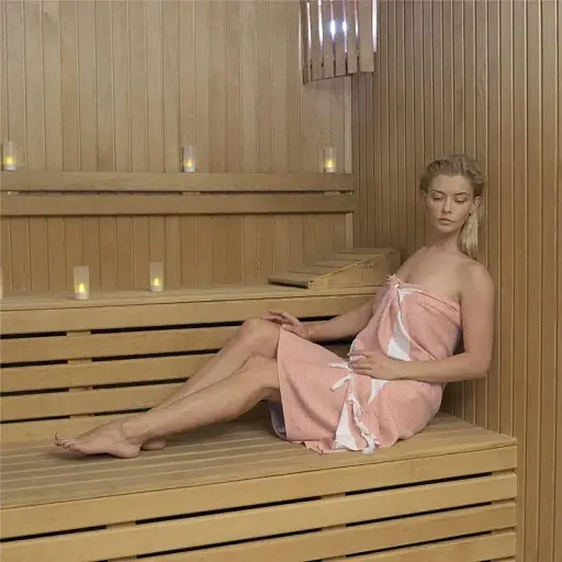 Турецкие пляжные полотенца Lovely Svi - Пештемаль - XХL (100х180 см) - хлопок - Коралловый (5042023) - фото 4