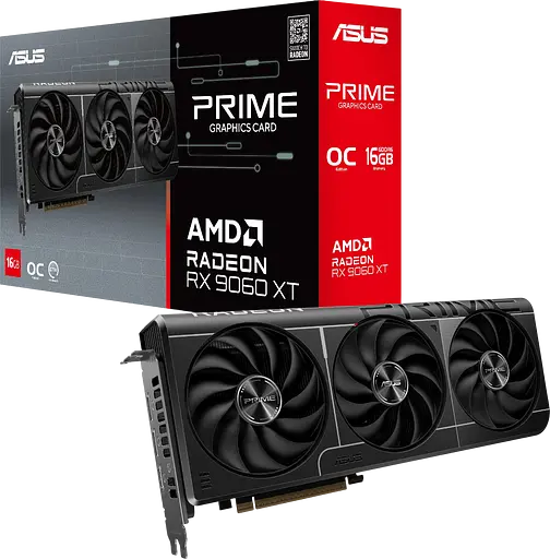 Видеокарта AMD Radeon RX 9060 XT 16GB Asus Prime OC (PRIME-RX9060XT-O16G)
