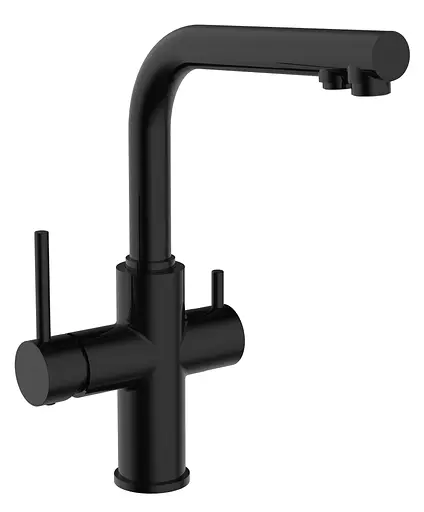 Смеситель для кухни с подключением питьевой воды Imprese Daicy 55009B-F Черный - фото 1