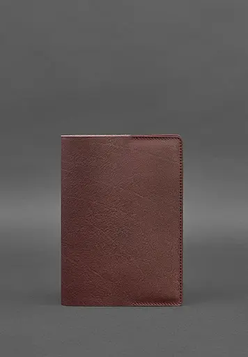 Шкіряна обкладинка для блокнота 6.0 (софт-бук) Бордова Краст - фото 2