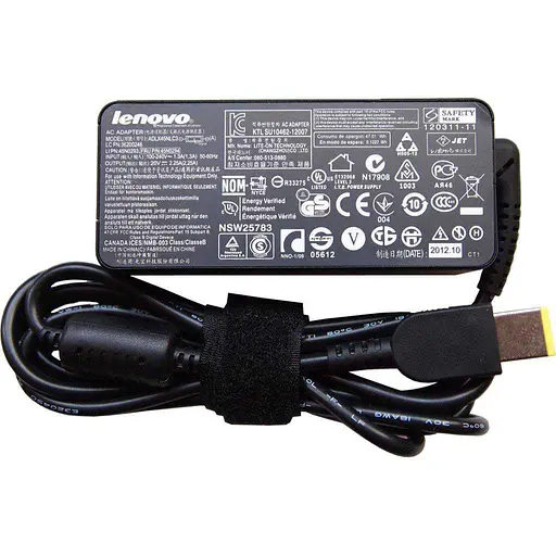 Блок живлення для ноутбука Lenovo 45W 20V 2.25A раз'ем прямоугольний (pin inside) (ADLX45NLC3 / A4015 (ADLX45NLC3 / A40154) - фото 1