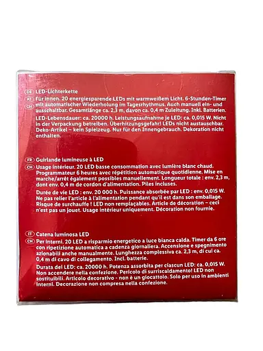 Світлодіодні гірлянди Melinera 20 led Дід Мороз 2.3 м з батарейками в комплекті - фото 6