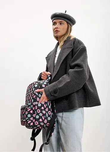 Жіночий рюкзак Sambag Talary чорний принт "Cake" 35 х 25 х 12 см (35312736) - фото 3