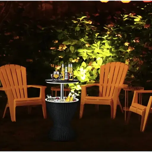 Стол-холодильник Costway Curver с регулируемой высотой 30L черный - фото 5