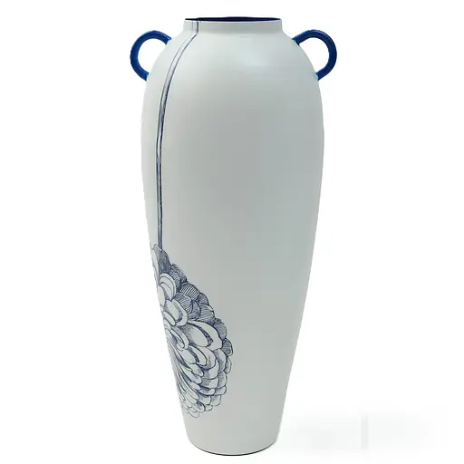 Ваза MBM HOME Елізіум залізна принт глибокий синій 200х170х420 мм (VB-03 PRINT/DEEP BLUE) - фото 1