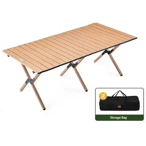 Стіл NatureHike кемпінговий, обідній, відкритий, складаний, портативний, розмір L 120х60х45 см - фото 2