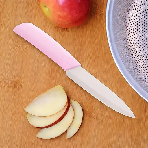 Керамический нож для овощей и фруктов 24 см Розовый 88149 - фото 5