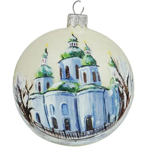 Ялинкова прикраса Санта Шоп Кирилівська церква скло (4820001180374)