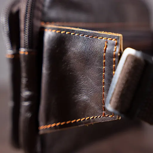 Чоловіча шкіряна сумка на пояс Vintage 20х13х3 см sum0014990 - фото 8