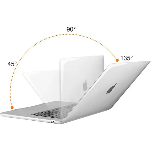 Пластиковая накладка (верх и низ) Hardshell Case для Apple MacBook Air 15.3" M2 A2941 2023 Crystal Grey [98197] - фото 3