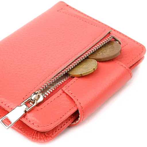 Кожаный женский кошелек Canpellini 9х11.7х1 см acs0025177 - фото 6