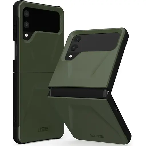 Оригинальный противоударный чехол UAG Civilian для Samsung Galaxy Z Flip4 Olive (214007117272) - фото 3