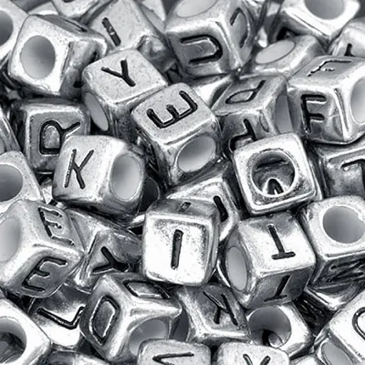 Декоративні намистинки для творчості Алфавіт Кубики Dom Busin УТ000004425 в упаковці 130 шт - фото 4