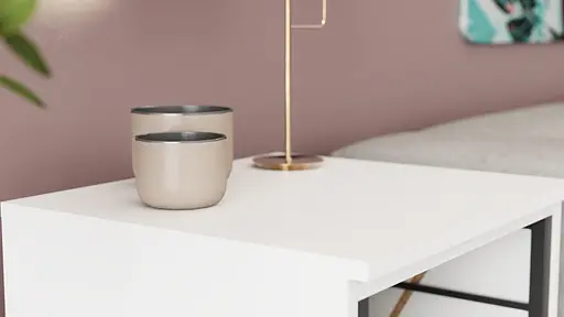 Стол-тумба трансформер Смарт 2/2 Ferrum-decor 750x1450x600 Черный металл ДСП Белое 16 мм (FRD-105102) - фото 4