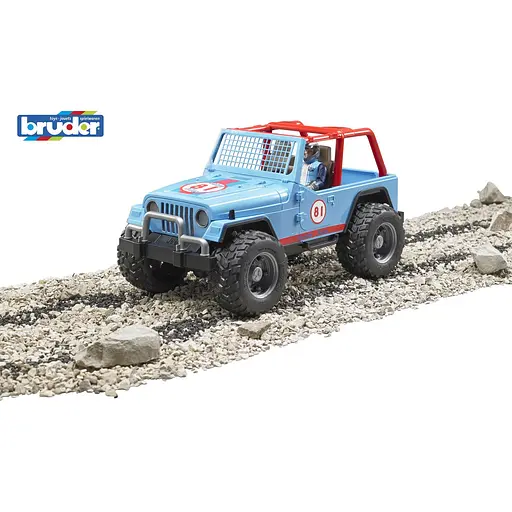 Игрушечная машинка Bruder Автомобиль Jeep Cross country Racer с фигуркой гонщика 1:16 (02541) - фото 5