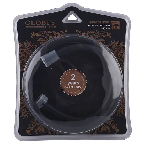 Шланг для душа Globus Lux NH-10-BB-160 PVS-Pipes 000025177, Черный матовый - фото 1
