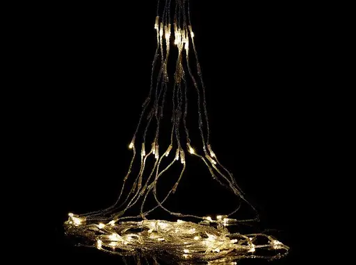 Світлодіодна різдвяна гірлянда Водоспад 2х2м LED гірлянда для прикраси будинків 240 світлодіодів 220 В Тепло білий - фото 2