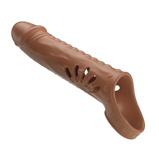 Насадка на пеніс Pretty Love Penis Sleeve 24.3 см (коричневий) - фото 12