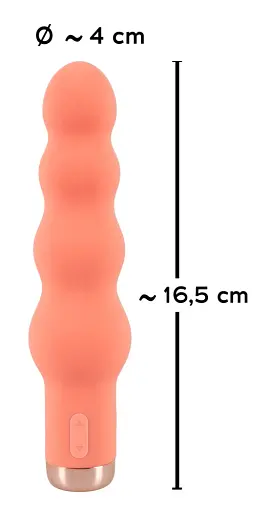 Вибратор You2Toys Peachy Mini Beads 16.5 см оранжевый - фото 7