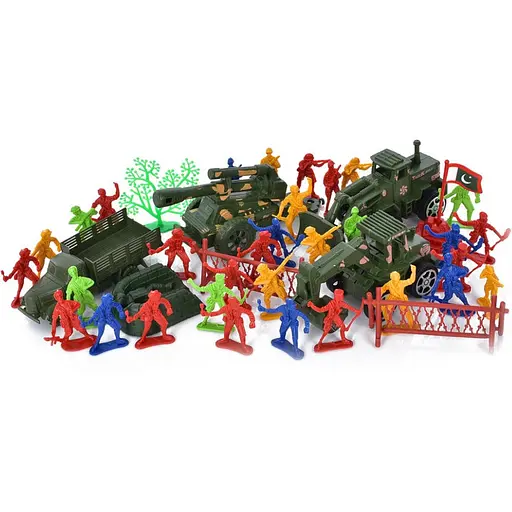 Детский игровой набор Bambi Солдаты 8211-6 32 фигурки 4 единицы военной техники - фото 1