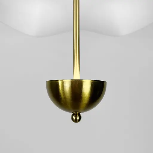 Латунный светильник с белым волнистым плафоном Ø 50 см Ст. SGA3-500-1 AB | Line F - фото 2