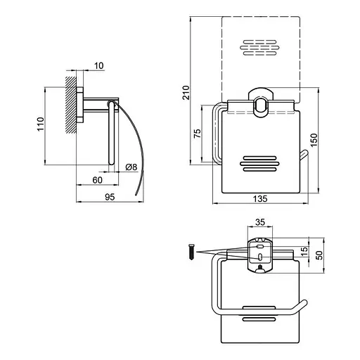 Держатель для туалетной бумаги Qtap Liberty BLM 1151 Черный матовый - фото 2