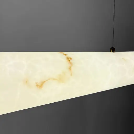 Подвесная удлиненная люстра с эффектом мрамора в корпусе 120 см Ст. MJ362L-1200 | Line F - фото 2