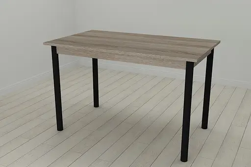 Стіл кухонний Ferrum-decor Беніта 75x120x60 Чорний ДСП Сонома Трюфель 16мм (FRD-106274)