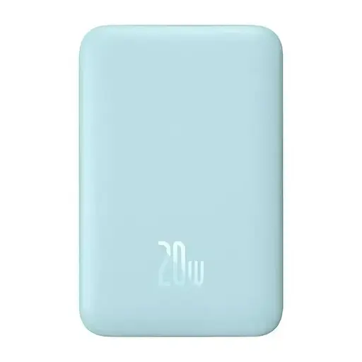 Магнітний портативний павербанк із бездротовою зарядкою Baseus Magnetic 20 W 10000 mAh для iPhone блакитний - фото 6