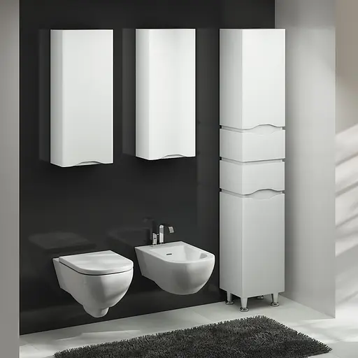 Пенал підвісний Sanwerk Slim "Алесса Air" 35 білий MV0000379 правий, Білий - фото 2