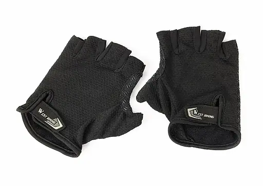 Велорукавиці West Biking з короткими пальцями ХL Black (G0001091) - фото 3