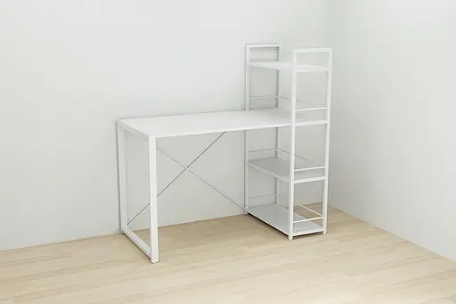 Письмовий стіл Ferrum-decor Серії Конект з етажеркою 75x120x60 білий ДСП Біле 16мм (FRD-104225) - фото 2