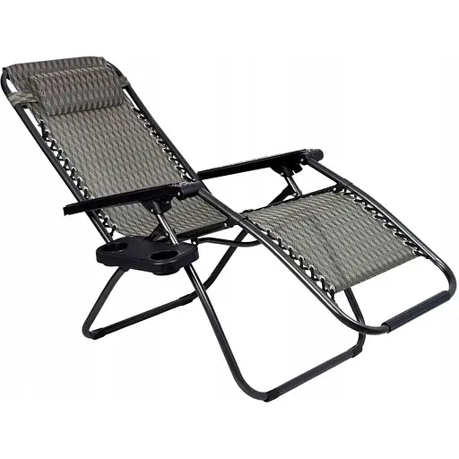 Шезлонг пляжный розкладний Jumi Zero Gravity переносний розкладне крісло ліжко для відпочинку - фото 1