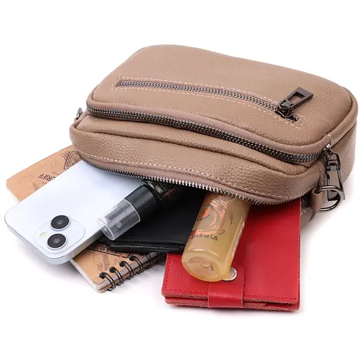 Кожаная женская сумка Vintage 21х14х8 см sum0026586 - фото 10