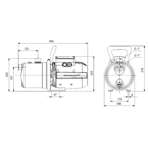 Поверхневий насос Grundfos JP 3-42 (99458766) - фото 2