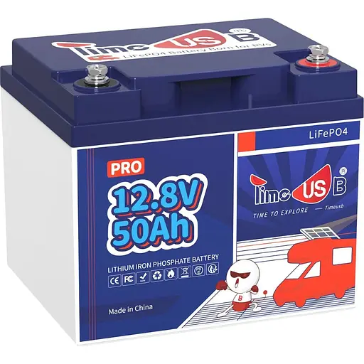 Акумулятор Timeusb LiFePO4 12V (12.8V/50Ah/640Wh) (Timeusb-12.8V200Ah) [158028] - фото 1