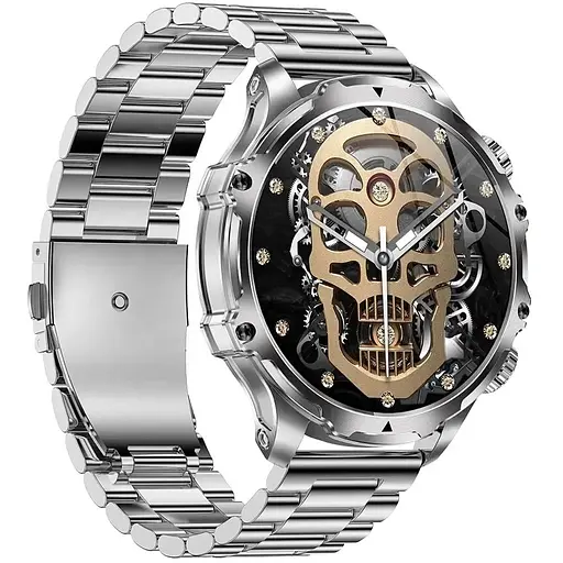 Умные часы Lemfo AK75 Metal с функцией разговора Серебристый - фото 4