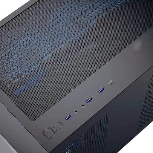 Корпус Aerocool P300C-G-BK-v1 ARGB Black (ACCS-PN02033.11) - фото 4