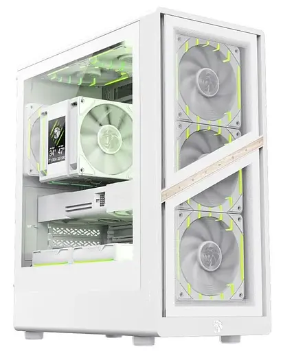 Корпус GameMax Aeris 330 G Tempered Glass без БЖ White (AERIS 330 GW) - фото 2