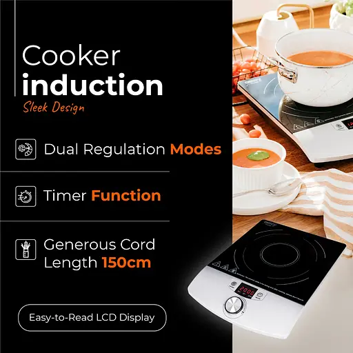 Плита настольная Camry CR 6515 индукционная/ конфорок:1/ 20-2000Вт/ 60°-240° С/ стеклокерамика - фото 11