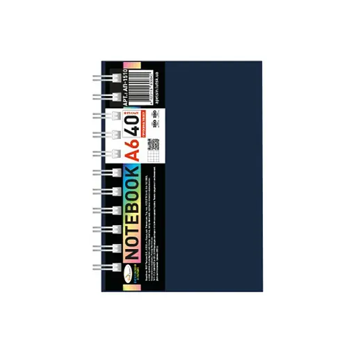 Блокнот А6 Апельсин АП-1510(Black) 40 аркушів, пружина бокова - фото 1