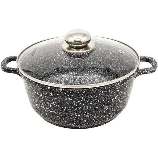 Кастрюля Styleberg с гранитным антипригарным покрытием 2.2л 20см ST-3021 Черная - фото 1