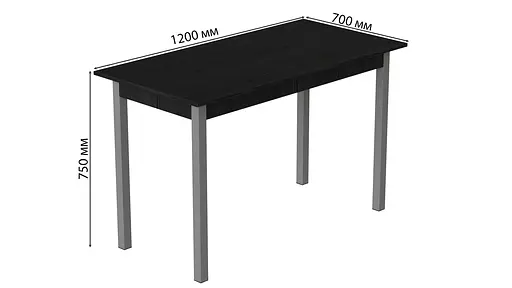 Стіл кухонний Ferrum-decor Маріо 75x120x70 Сірий ДСП Сосна Кембра 16мм (FRD-105732) - фото 3