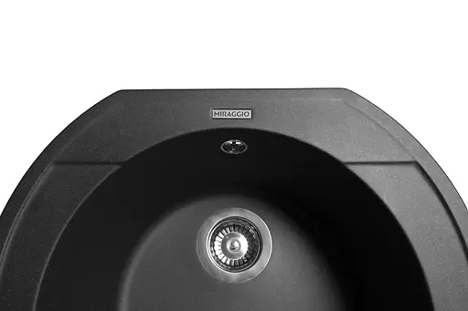 Кухонная мойка гранитная Miraggio Tuluza black 520x483x204 00210107, Черный - фото 5