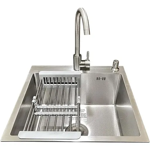 Комплект мийка + змішувач Romzha Arta Carbon U-450 (A) - фото 2