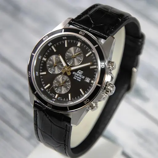 Часы наручные Casio Edifice EFR-526L-1AVUEF для мужчин на кожаном ремешке - фото 5
