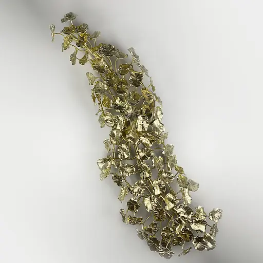 Удлиненная золотая бра во флористических мотивах Line F цвет корпуса золотой - фото 5